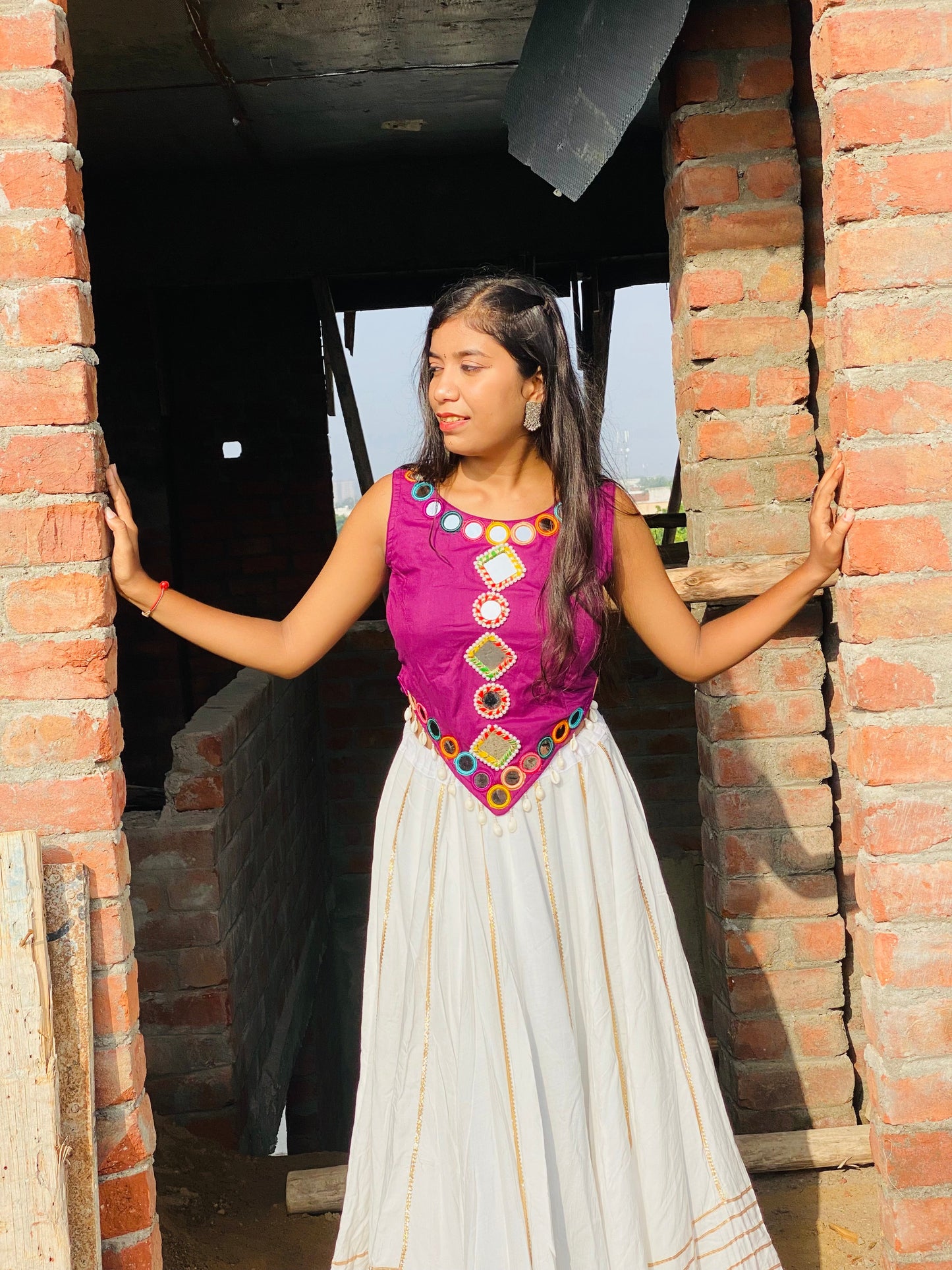 Saptarang Padded Crop Top