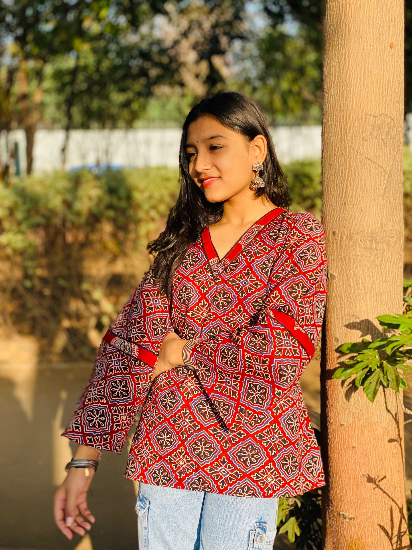 Azarak work short kurti