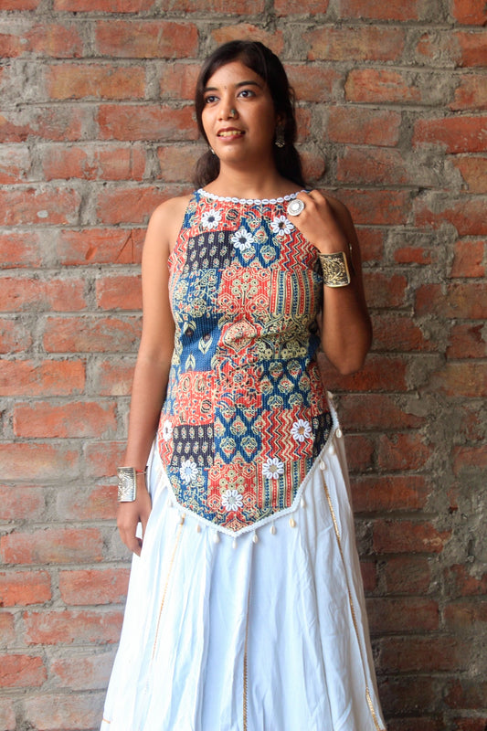 RangMorla padded short kurti