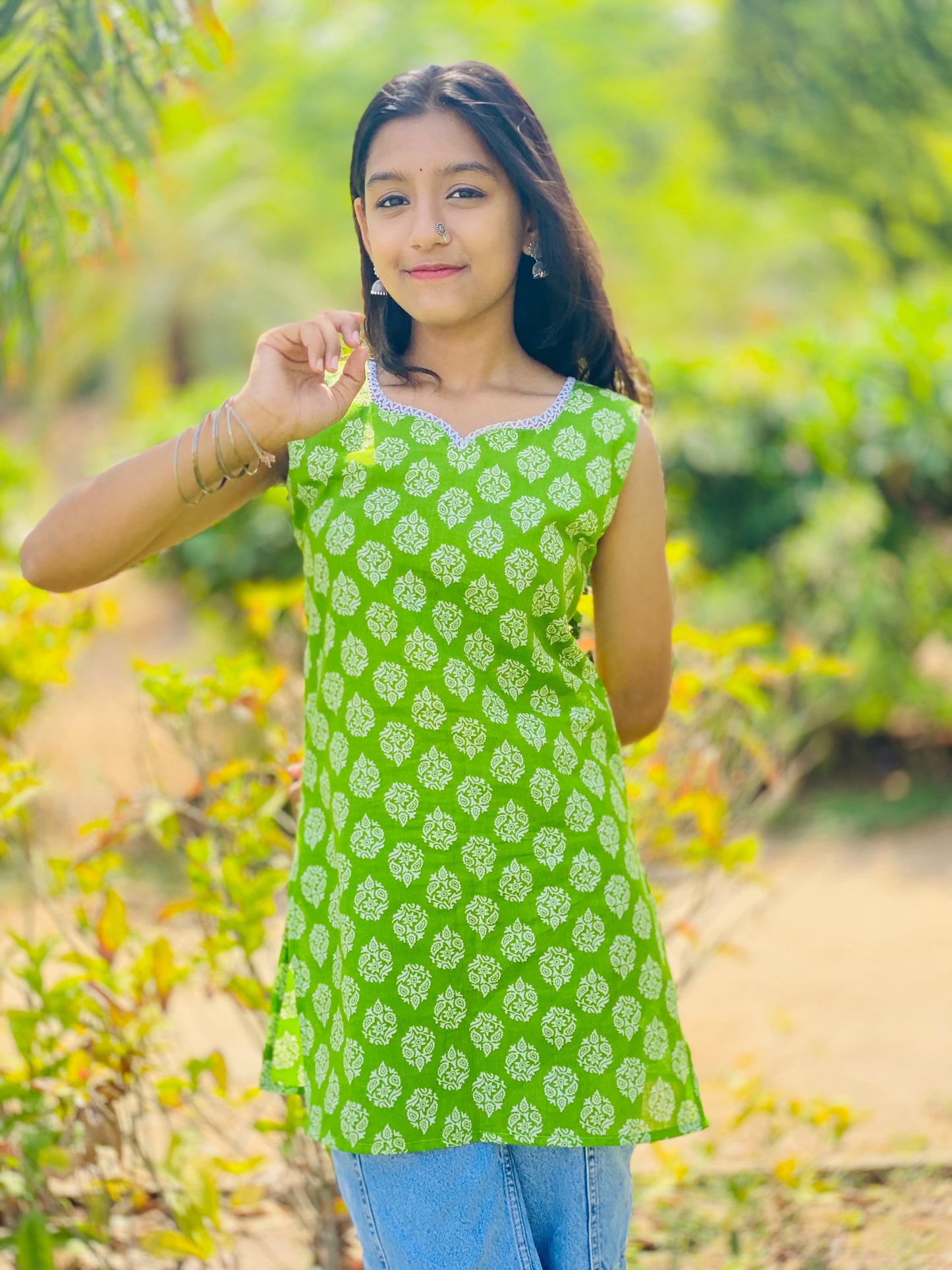 Gota print short kurti