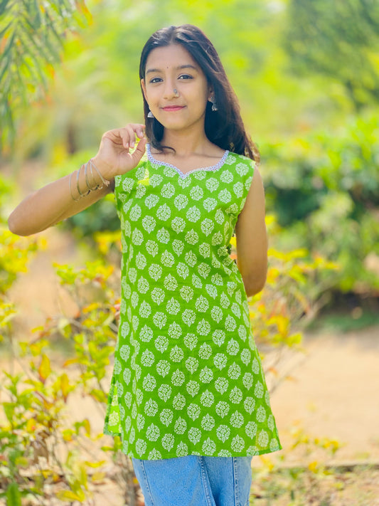 Gota print short kurti