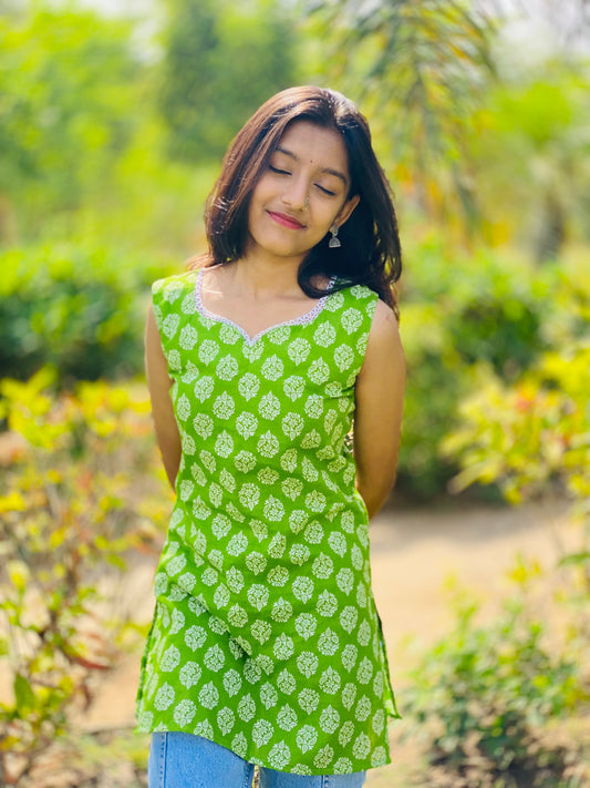 Gota print short kurti